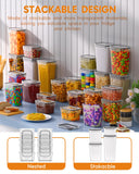 Airtight Food Storage Containers Set – 24 Piece Stackable Pantry Canisters with Lids, Labels & Marker