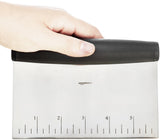 Stainless Steel Dough Scraper & Chopper with Measurement Marks – Non-Slip Handle
