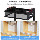 Extra-Large 2-Tier Under Sink Organizer (2-Pack) – Heavy-Duty Mesh Pull-Out Drawers for Framed & Frameless Cabinets, Black