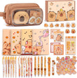 Brown Capybara 92-Piece Stationery Gift Set