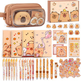Brown Capybara 92-Piece Stationery Gift Set