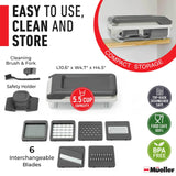 Multi-Function Vegetable Chopper & Mandoline Slicer Set with Interchangeable Blades