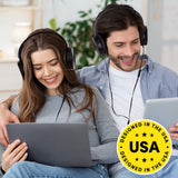 Sonitum Classroom Headphones Bulk 10-Pack – On-Ear Student Headsets with Mic for School