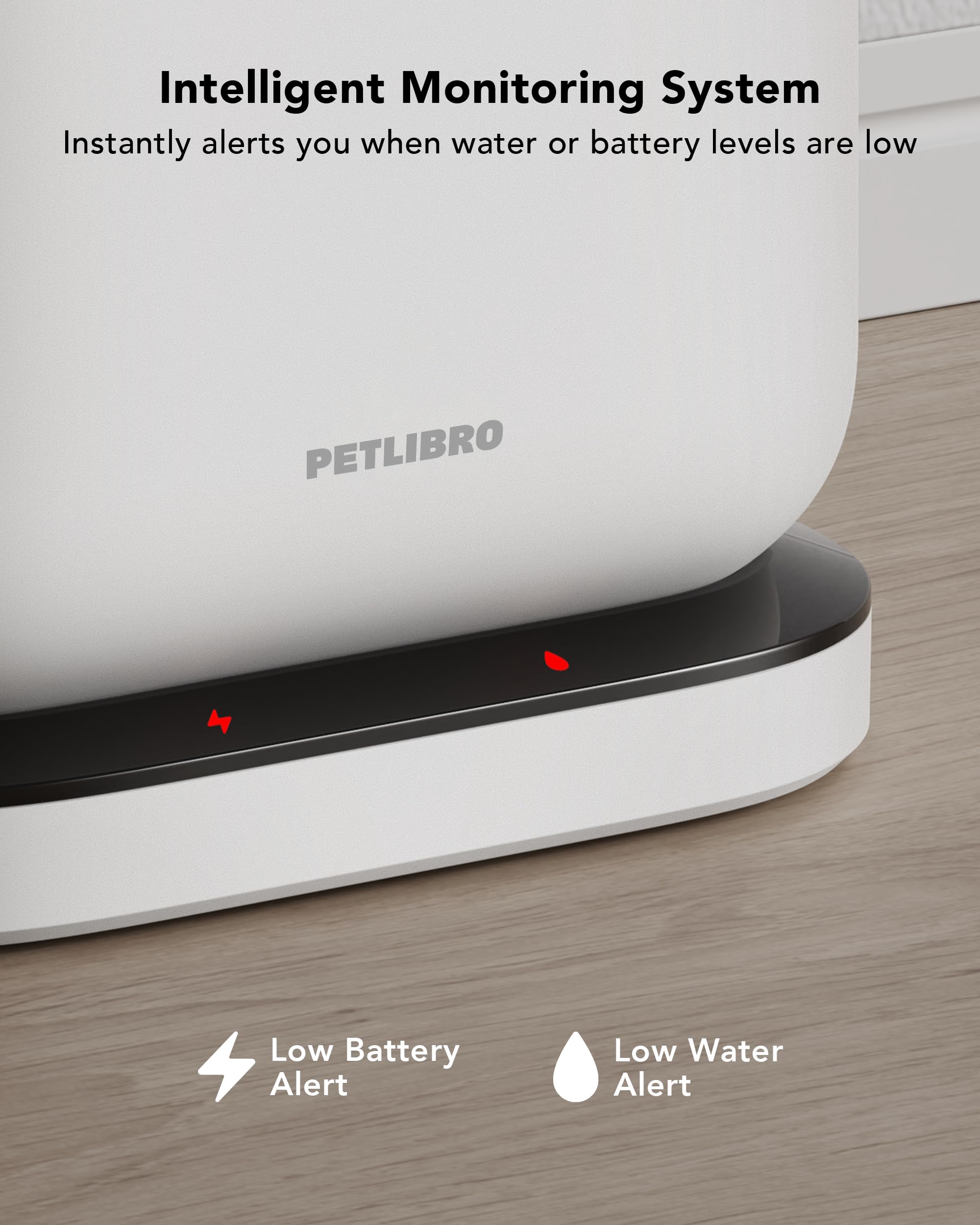 PETLIBRO Dockstream Wireless Cat Water Fountain 3L – Rechargeable Base & Radar Sensor Flow (White)