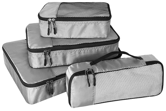 4-Piece Packing Cube Set for Suitcases – Lightweight Travel Organizers with Breathable Mesh for Clothes, Shoes & Accessories