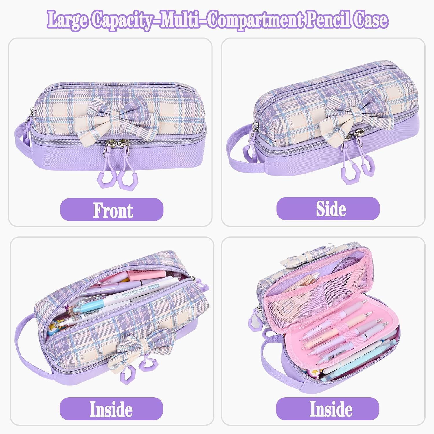 3-Piece Girls School Backpack Set with Lunch Bag