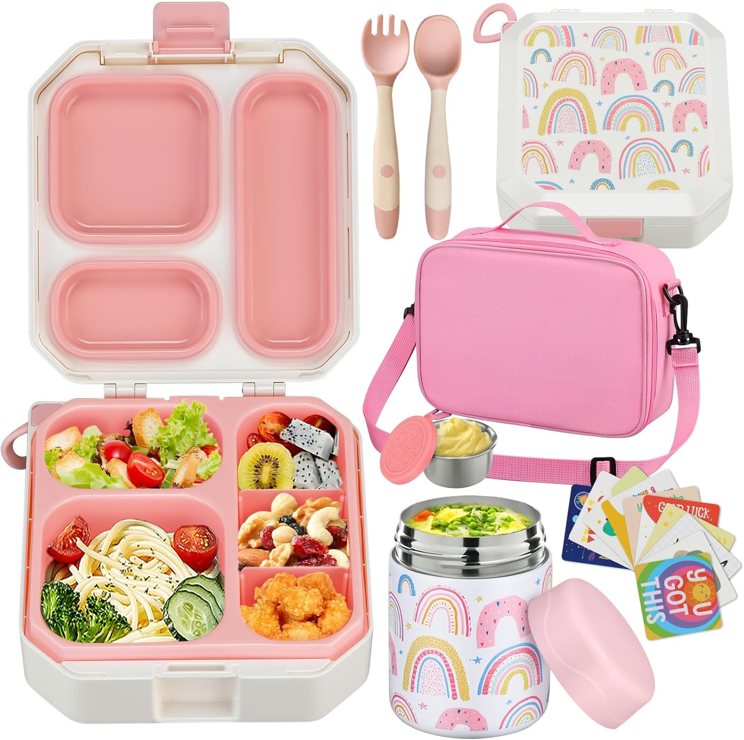Black Gamepad Bento Lunch Set with 12 oz Food Jar
