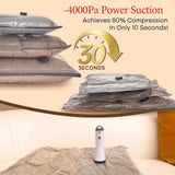 Rechargeable Vacuum Storage Bag Pump Set – Portable Travel Compression Pump with 15 Vacuum Bags for Space-Saving Packing