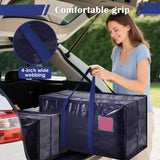 Extra Large Heavy Duty Moving Bags – Reinforced Zipper Storage & Packing Bags (Dark Blue, 6-Pack)
