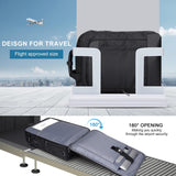 PIJUSHI 3-in-1 Convertible Laptop Backpack – Flight-Approved Personal Item with USB Charging & RFID Blocking (Black)