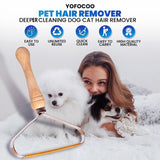 Dual-Action Pet Hair Remover Tool 2-Pack with Metal Scraper & Silicone Brush – Reusable Lint and Fur Cleaning Tool for Furniture, Carpets & Clothing