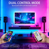 Smart RGB LED Strip Lights with Music Sync, App & Remote Control – 16 Million Colors (Indoor Use)