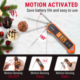 Instant Read Digital Meat Thermometer – Auto-Rotating Backlit Display, Waterproof & Ultra-Fast Probe