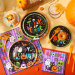 Halloween Party Plates & Tableware Set – 100 Pcs for 25 Guests, Includes Plates, Forks & Napkins – Classic Halloween Colors & Designs