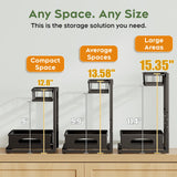 Height-Adjustable 2-Tier Under Sink Organizer (2-Pack) – Slide-Out Cabinet Storage with Secure Basket Design, Black