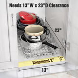 Under Cabinet Pull-Out Sliding Shelf Drawer – Heavy-Duty Ball-Bearing Organizer (21” x 11”)