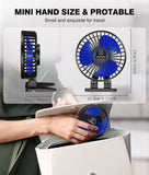 JZCreater Mini USB Desk Fan Portable 3 Speed Quiet Personal Cooling Fan for Office Home Travel Black Blue