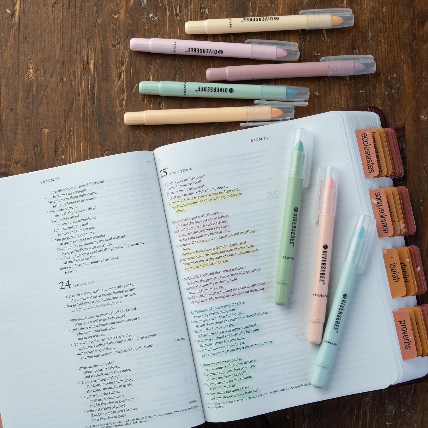 8-Pack Pastel No-Bleed Gel Highlighters