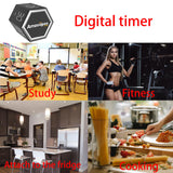 AMZOOPOO Magnetic Flip Cube Timer with Custom Countdown, Visual Display & Hands-Free Control – Black