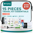 15-Piece Travel Hygiene Kit – TSA Approved Toiletry Set with Toothbrush, Razor, Deodorant & Travel Size Essentials