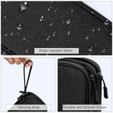 Portable Electronics Organizer Travel Case – Waterproof Cable Organizer Bag for Chargers, USB Cables, Earbuds & Tech Accessories