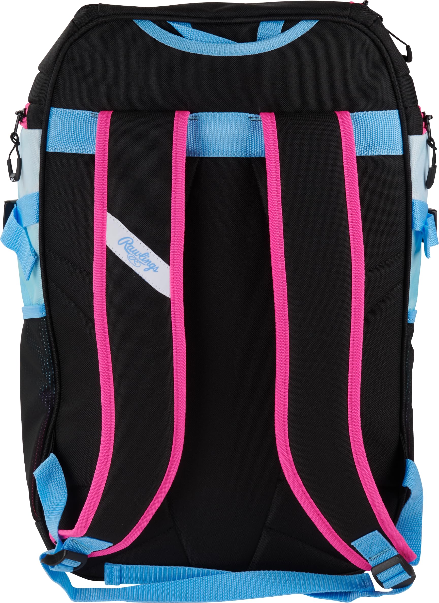 Rawlings Franchise 2.0 Baseball Player Backpack – Game Day Gear Bag with Glove Shelf & Bat Storage (Miami)