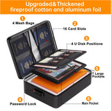 DocSafe 5200°F Fireproof Document Organizer with Lock – Portable Water-Resistant File Storage Box for Home & Travel (Black)