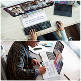 Varhomax Tempered Glass Desktop Whiteboard Organizer with Storage Compartments & Phone Holder for Office Productivity