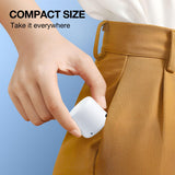 Ultra Mini White Noise Machine Portable Sleep Sound Soother with 15 Natural Sounds, 32 Volume Levels & USB-C Rechargeable Battery – Travel Pocket Size White