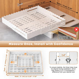 Expandable Pull-Out Cabinet Organizer – No-Drill Slide-Out Drawer with Adjustable Width & Depth for Kitchen & Pantry (White)