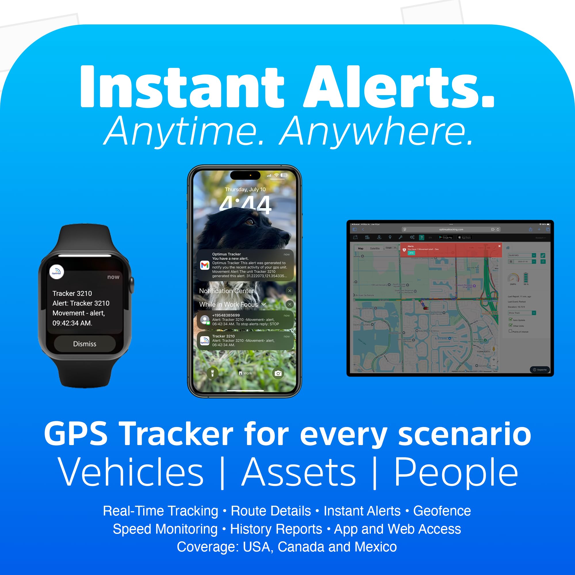 Optimus 3.0 Real-Time GPS Tracker with Magnetic Waterproof Case, 2-Month Battery & Live Vehicle Tracking – Black