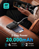 INIU 20000mAh 45W Fast Charging Power Bank – Portable Battery Pack with Built-in USB-C Cable