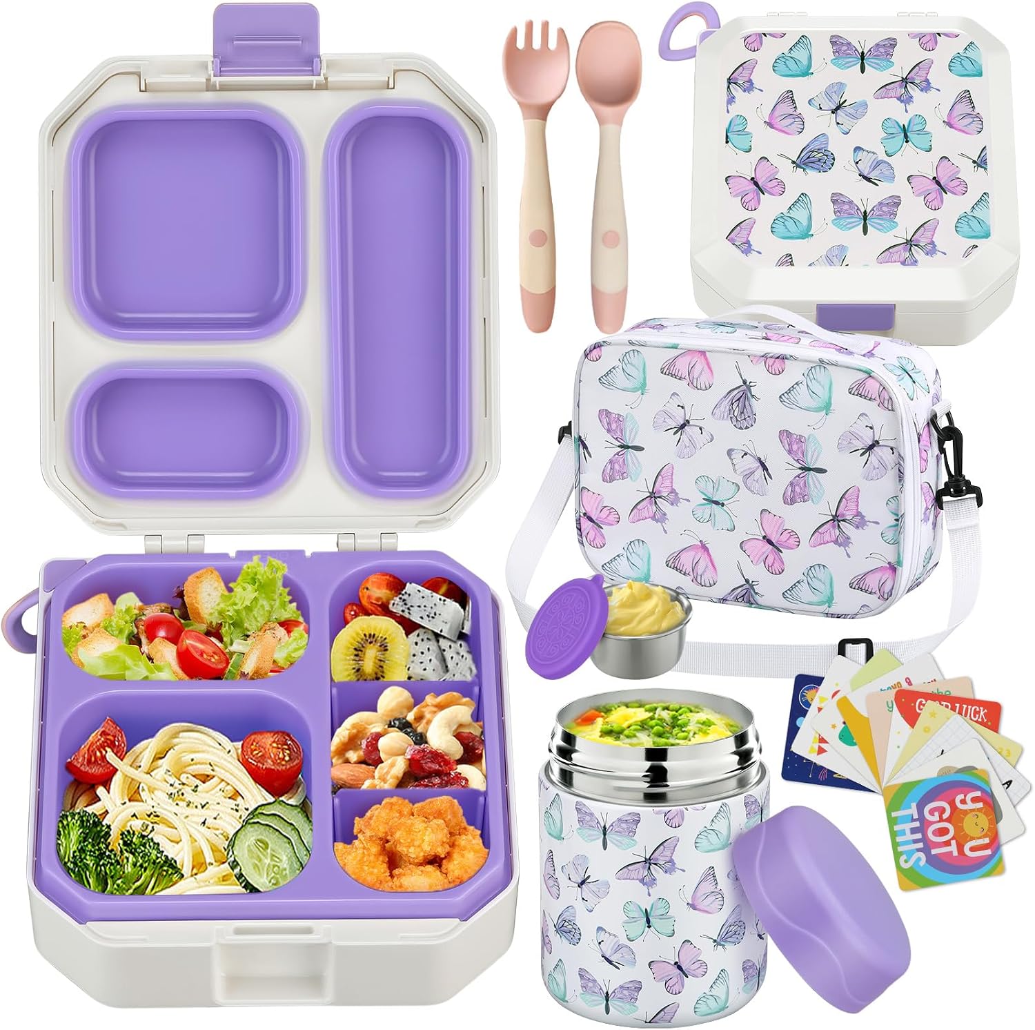 Black Gamepad Bento Lunch Set with 12 oz Food Jar