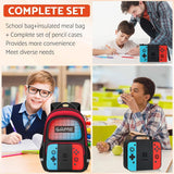 Gamer School Backpack Set with Lunch Bag and Pencil Case