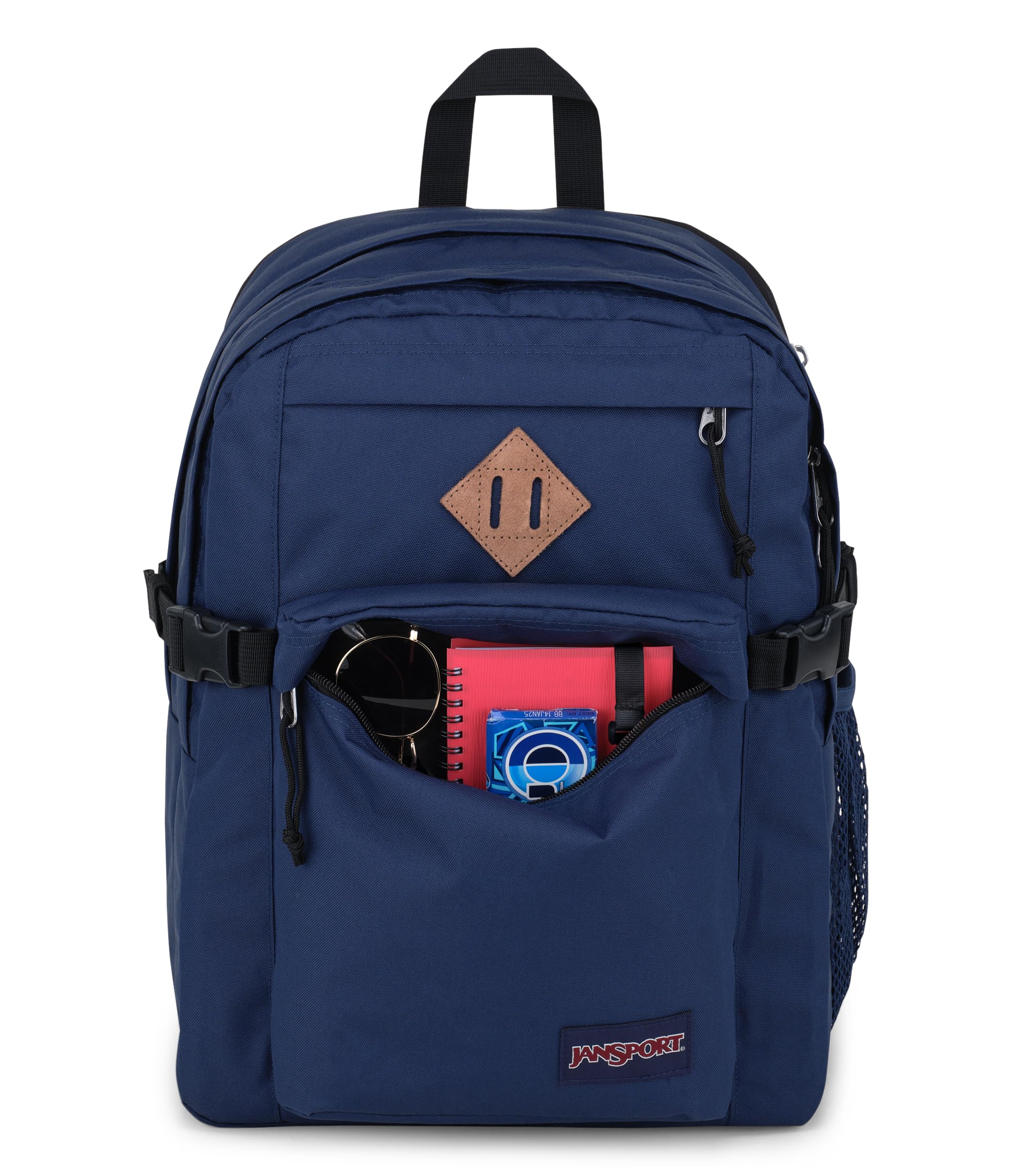 JanSport Main Campus Backpack – Large School & Travel Backpack with 15” Laptop Sleeve (Navy)