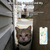 Android Cat GPS Tracker Collar, Waterproof Smart Pet Locator, No Subscription, Lightweight Find My Device Compatible Tracker