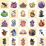 100PCS Non Repeating Halloween Children's Cartoon Pumpkin Themed Stickers Party Favors Vinyl Waterproof Holiday Party, Halloween Children's Cartoon Party Stickers Decoration