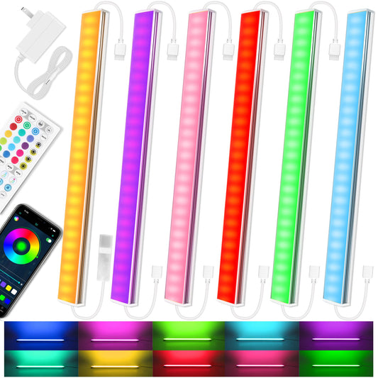RGB Under Cabinet Lights with App & 40-Key Remote – 16 Million Colors, Music Sync & Dimmable White (Multicolor)