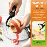 2-Piece Professional Vegetable Peeler Set – Swivel Peeler & Y Peeler with Soft-Grip Handles