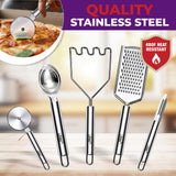 50-Piece Silicone, Stainless Steel & Wood Kitchen Utensil Set – Heat Resistant, Non-Stick Safe (Multicolor)
