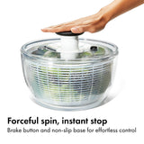 One-Touch Salad Spinner with Non-Slip Base for Lettuce, Herbs & Vegetables