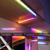 PAUTIX 24V Addressable RGBIC COB LED Strip 16.4ft – 3150 LEDs High Density DIY Smart Lighting