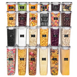 48-Piece Airtight Food Storage Containers Set – BPA-Free Stackable Pantry Organizers