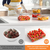 Airtight Food Storage Containers Set – 20 Piece Stackable Clear Meal Prep Containers with Lids