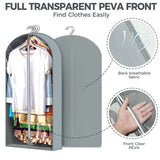 40” Hanging Garment Bags for Closet Storage (6-Pack) – Clear Suit Covers with Gussets for Coats, Dresses & Jackets