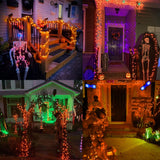 100-Count Candy Corn Halloween String Lights – Orange & Yellow Incandescent Bulbs (Indoor/Outdoor, UL Certified, Connectable)