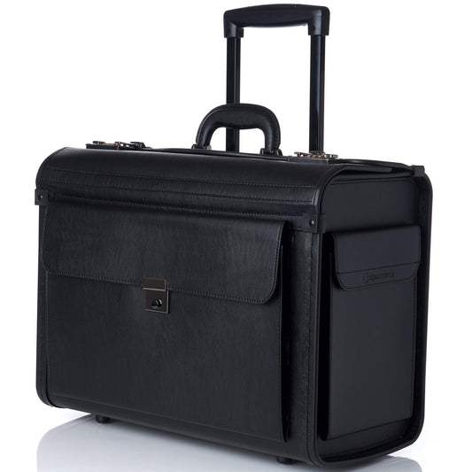 Alpine Swiss 17-Inch Rolling Laptop Briefcase with Wheels & Combination Locks – Black