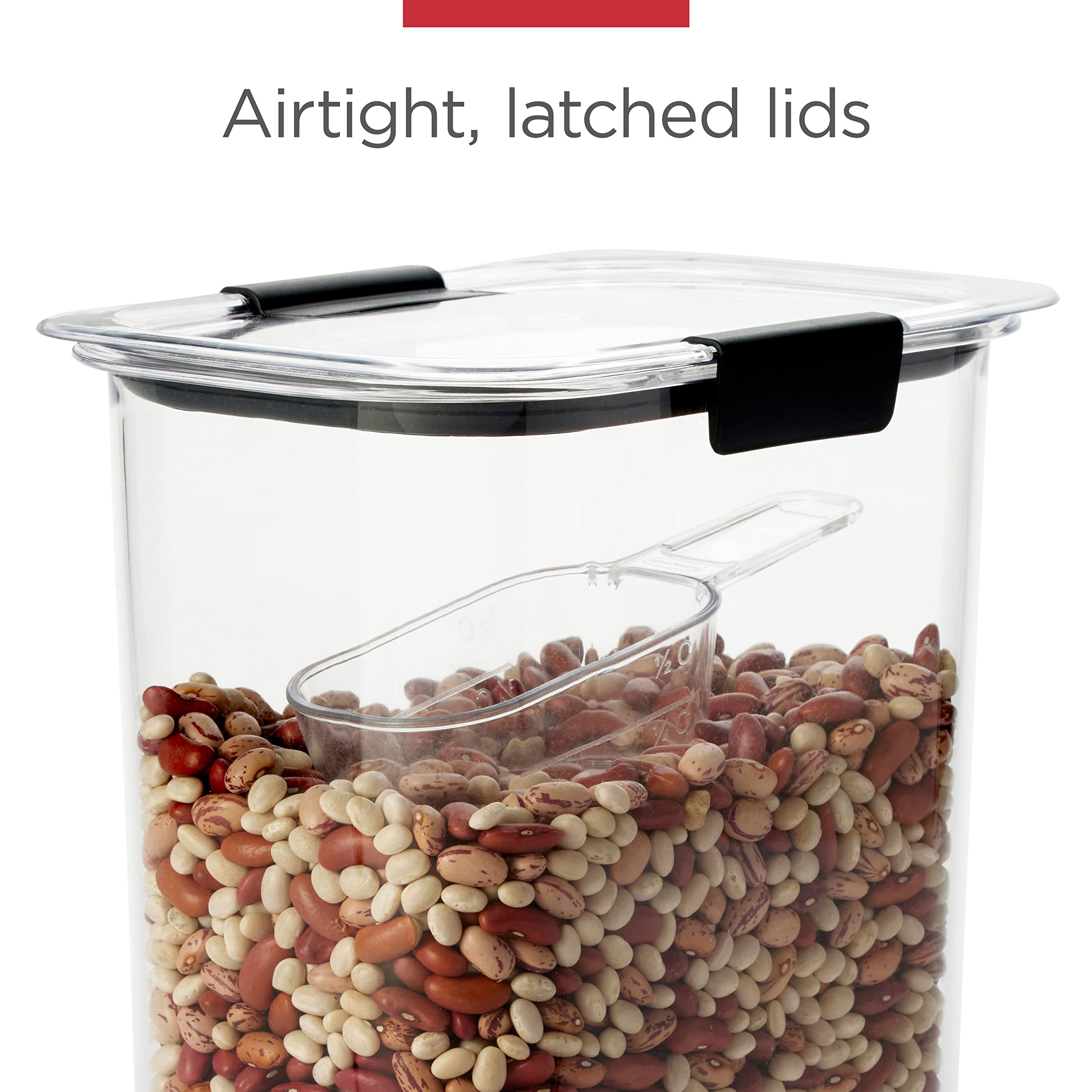 Brilliance Airtight Pantry Containers Set – 3 x 16-Cup Tritan Storage with Scoops (Clear)