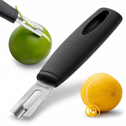 Stainless Steel Channel Knife with Non-Slip Handle – Citrus Garnish & Zester Tool