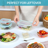 8-Piece Airtight Glass Food Storage Container Set with Leakproof Lids – Stackable Meal Prep & Kitchen Organization Solution (Green)